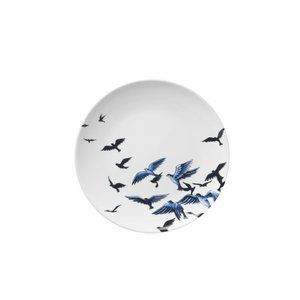 Wandplattenvögel - Delft Blue - 16 cm