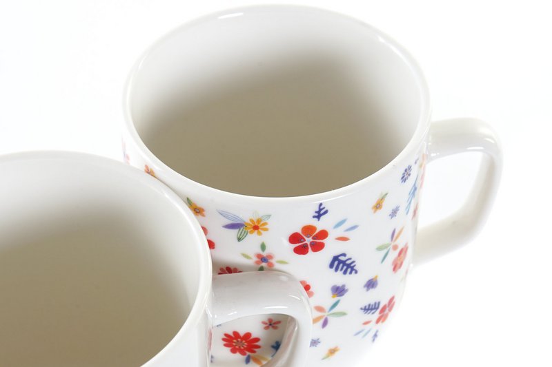 MUG PORCELANA 12X8,5X10 380ML, MELOCOTONES 4 SURT. LC175745