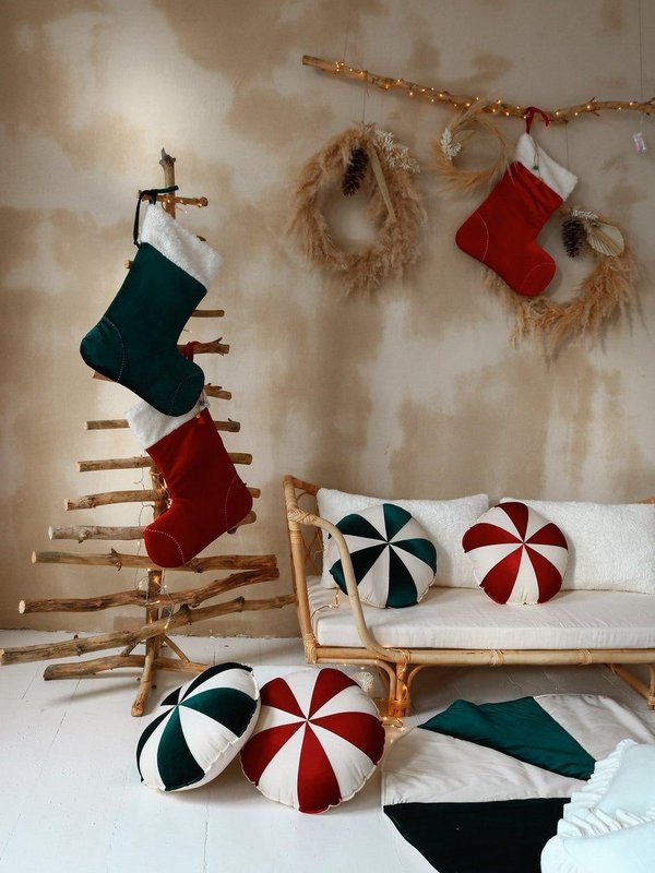 “Red Candy” Christmas Family Stocking, holidays gift