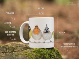 Tazza in ceramica, uccelli europei, tazze divertenti, tazze di animali
