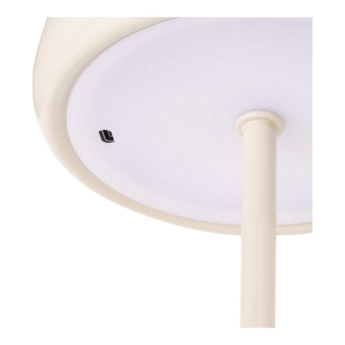 Margate Tafellamp, metaal, oplaadbaar, beige, ø13 cm