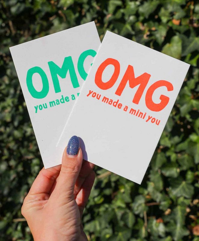Riso print Omg du har lavet en mini you groen