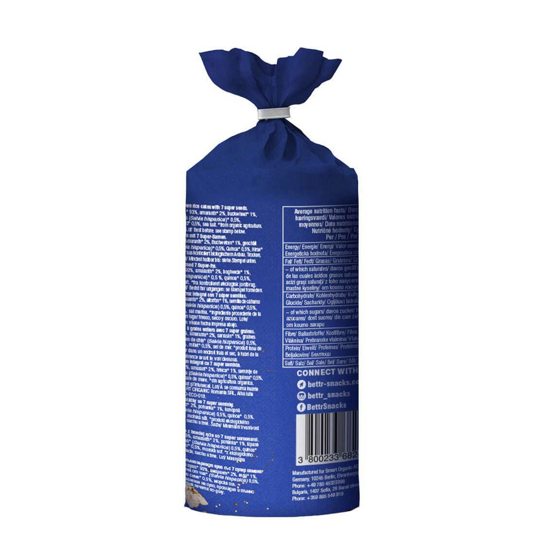 Brown Rice Cakes 7 Super Seeds, organic, Bett'r, 120g
