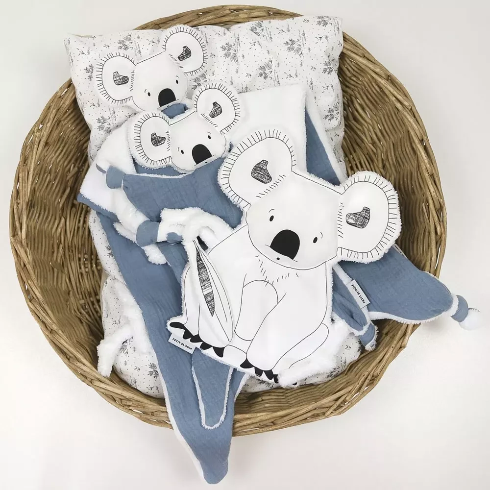 Zwart wit koala dekbed