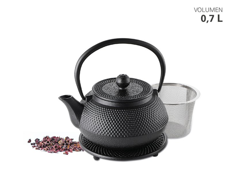 Cast iron teapot 0.7 L incl. Saucer