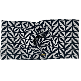 Twist Hoofdband - Ruit Minimalistisch Zwart Wit, Ponte Jersey