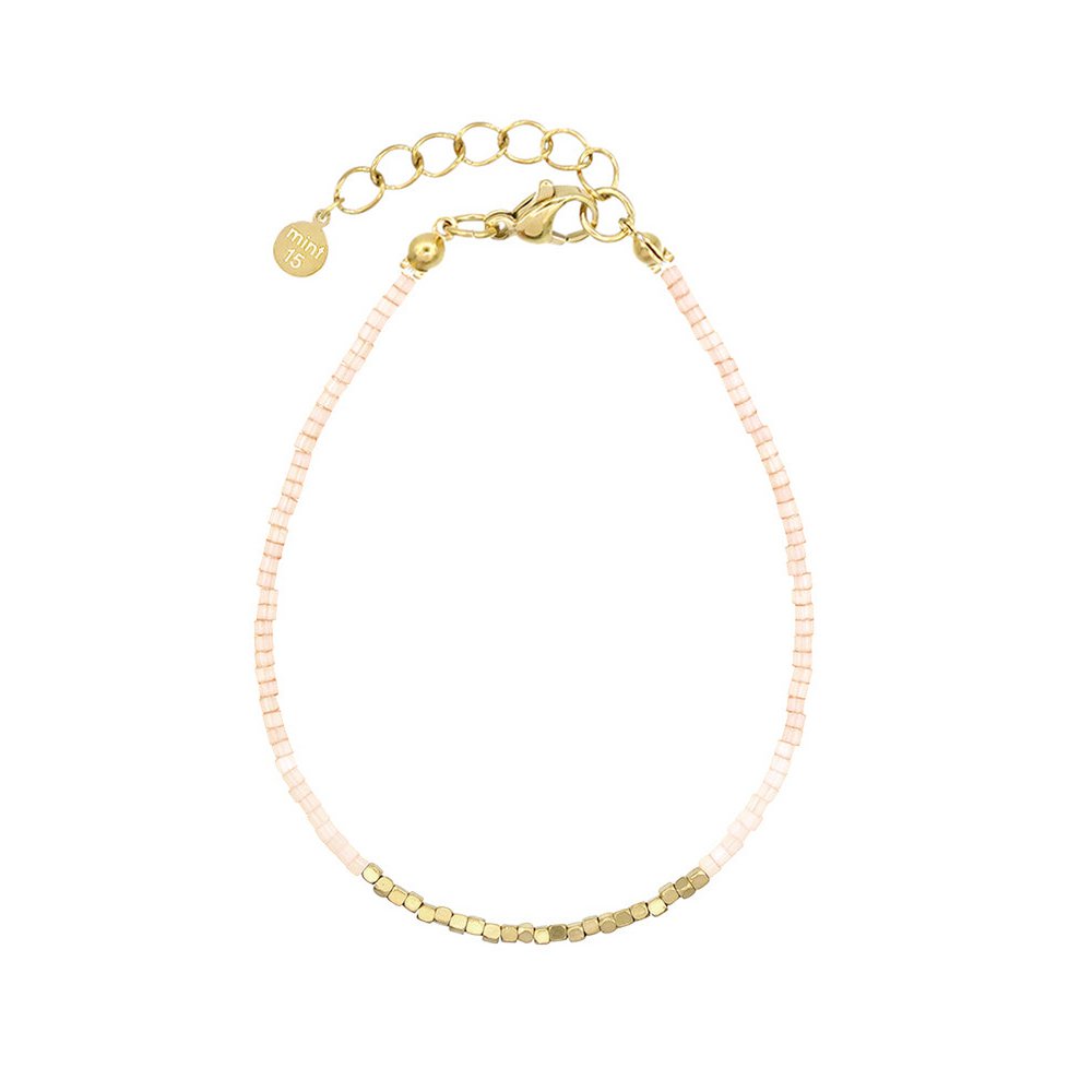 Seidensatinarmband - weicher Pfirsich