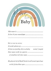Vorhersagekarten - Babyparty - blauer Regenbogen