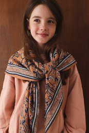 Foulard Adulte Dheli Abricot 100 cm
