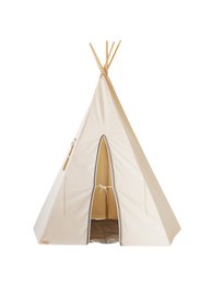 Tente tipi « Pompons gris » avec pompons