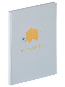 Tagebuch Baby Animal, blau, 20X28 cm