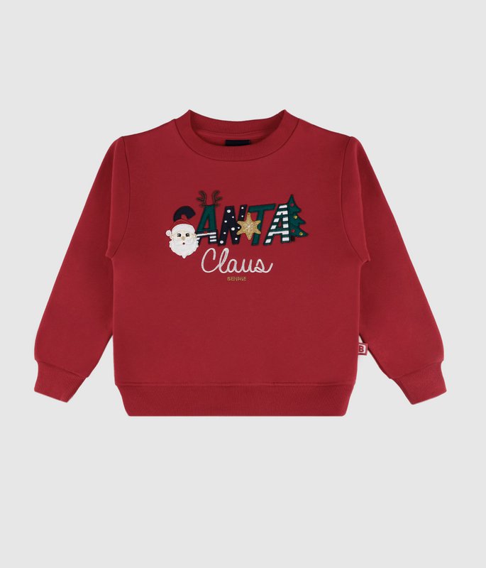 Santa Claus Embroidered Christmas Sweatshirt