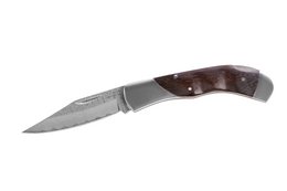 IZUMI ICHIAGO Red Hawk Folder, pocket knife made of Japanese VG-10 Damascus steel with a gift box