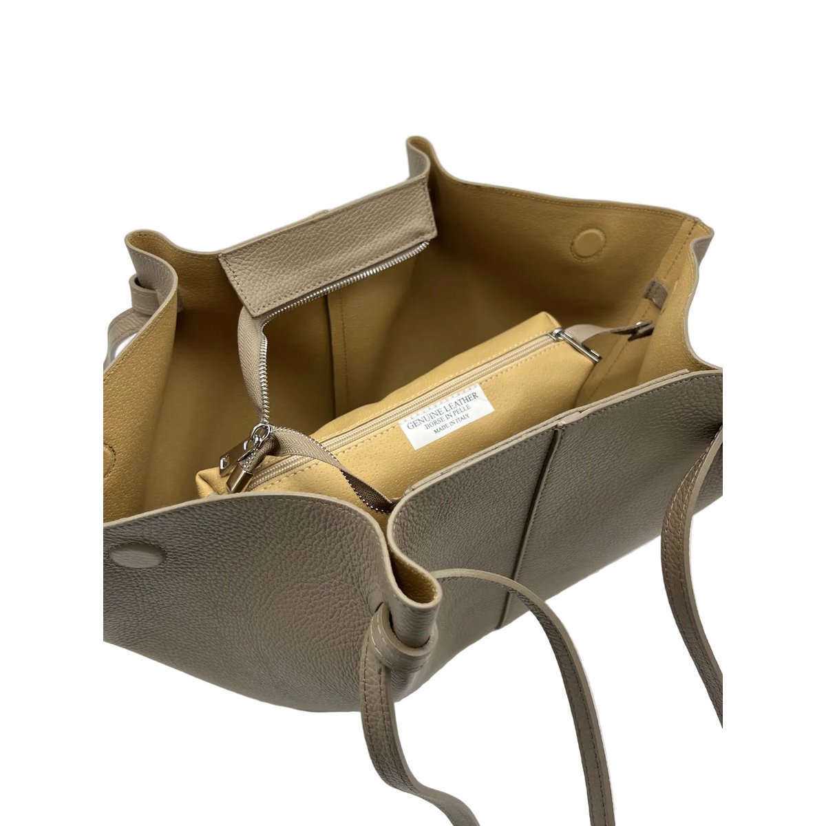 Sac shopping en cuir véritable, fabriqué en Italie, art. 112615Nouveau