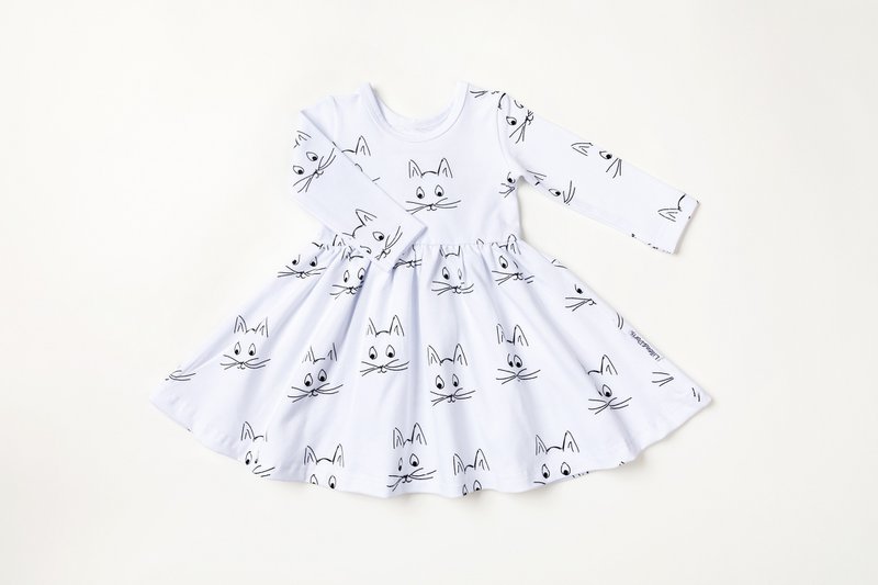 Long-Sleeved Dress with Felia the Cat