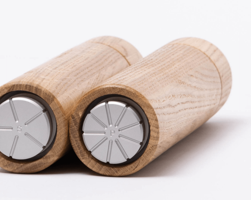Salt & Pepper Grinders - UPSIDE DOWN - Oak / Walnut