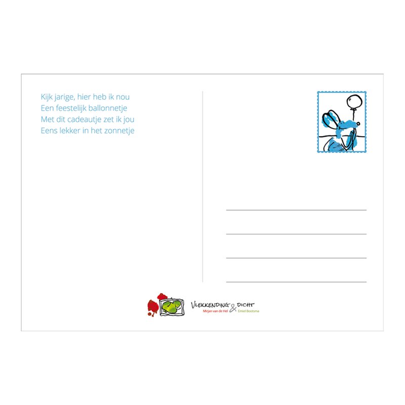Birthday card blue