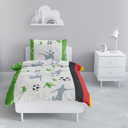 Komplet pościeli Beaver 135x200cm piłka nożna w kolorze zielonym