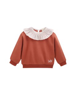 Brushed sweatshirt, M/L, ruffle collar, 6-24M, BGI66509