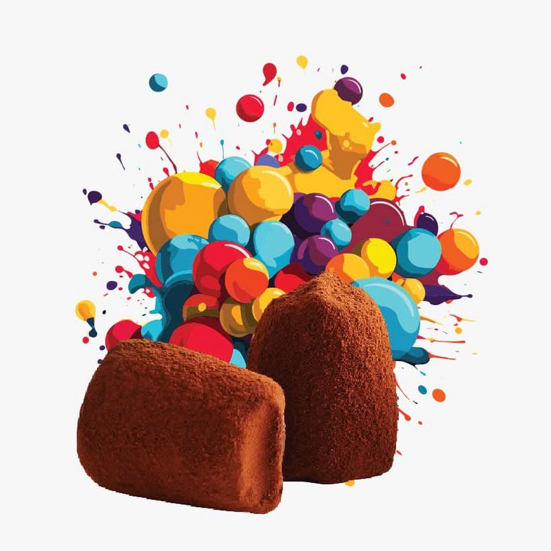 Truffles al cioccolato con caramelle scoppiettanti - Bulk