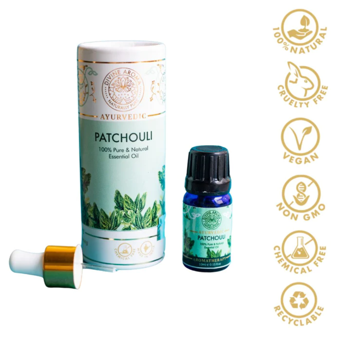 Huile Essentielle de Patchouli l 10ml l 100% pure & naturelle