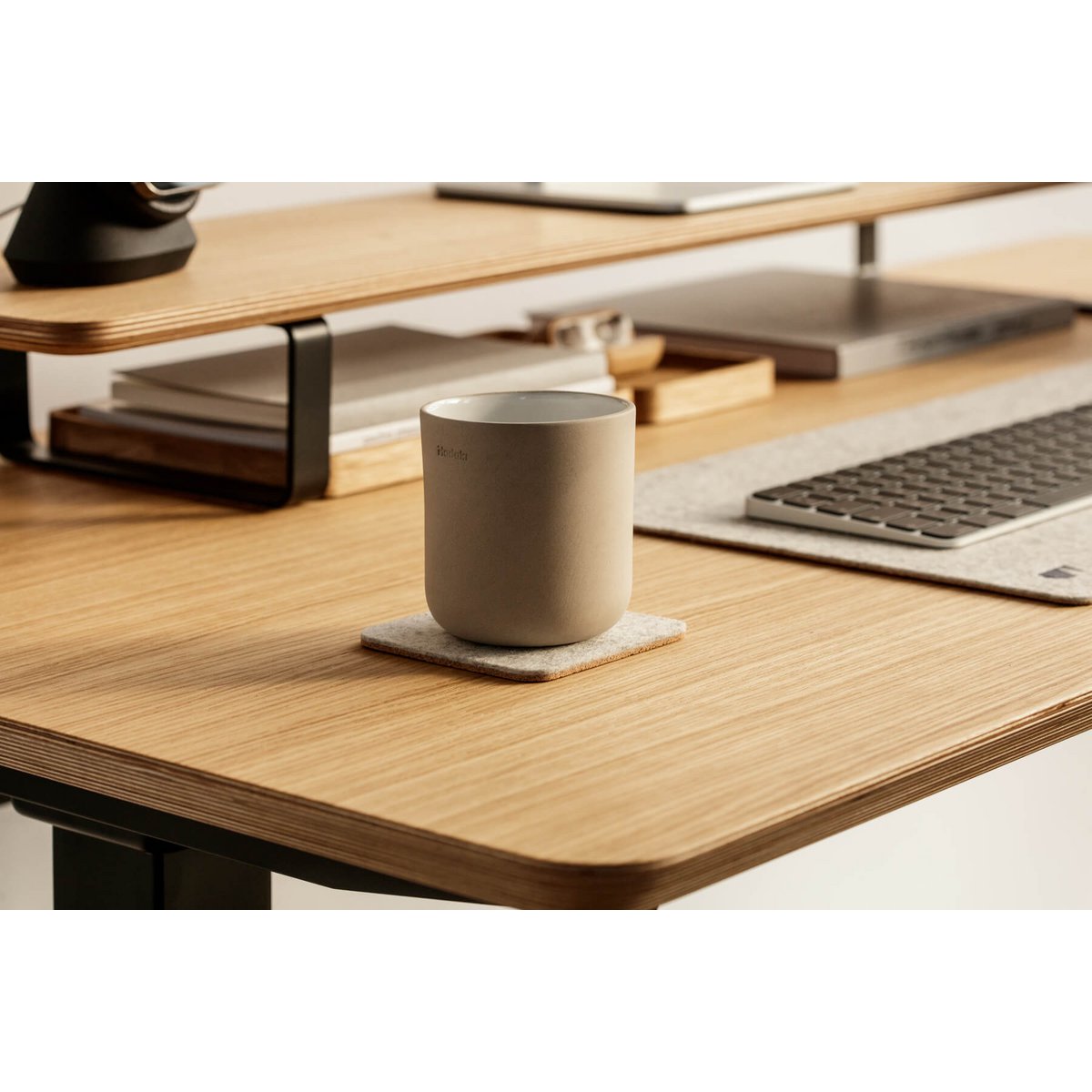 Filt & Kork Coasters - Sæt med 4