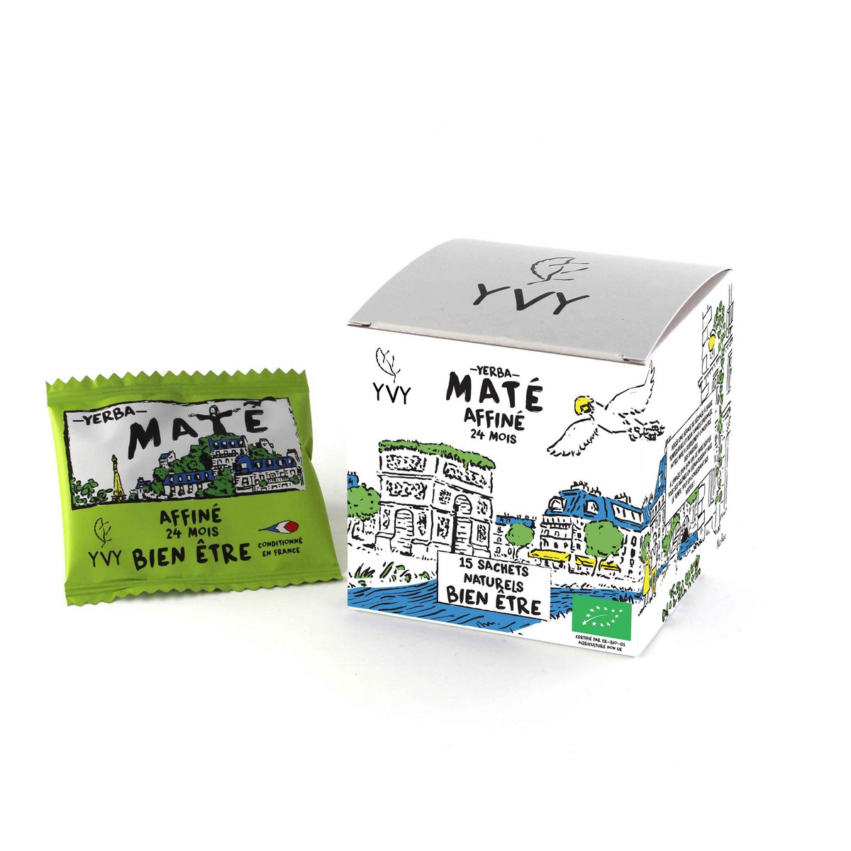 Maté Dojrzewające 24 miesiące Organiczne – 15 biodegradowalnych torebek mate