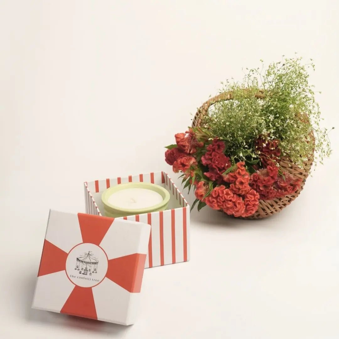 Scented Candle | Soy Wax Berry Pomegranate 250g | Stoneware