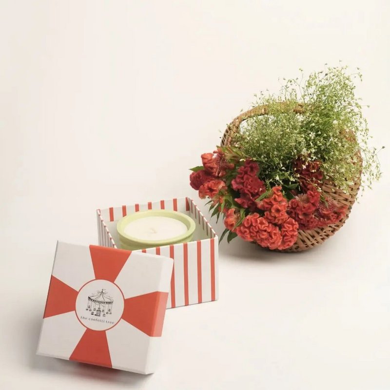 Scented Candle | Soy Wax Berry Pomegranate 250g | Stoneware