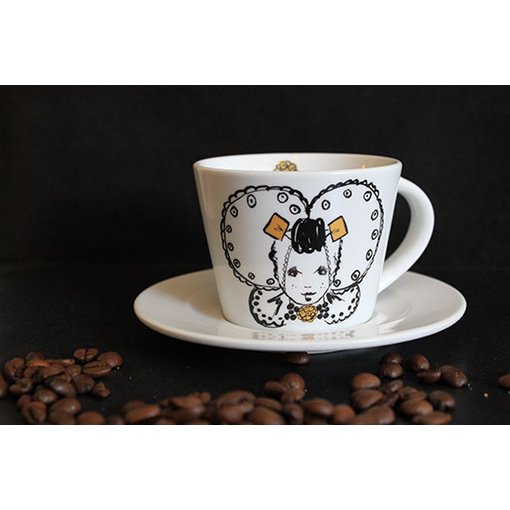 Taza y plato de café Zeeland girls