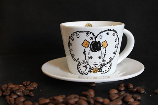 Kaffekop og underkop Zeeland piger