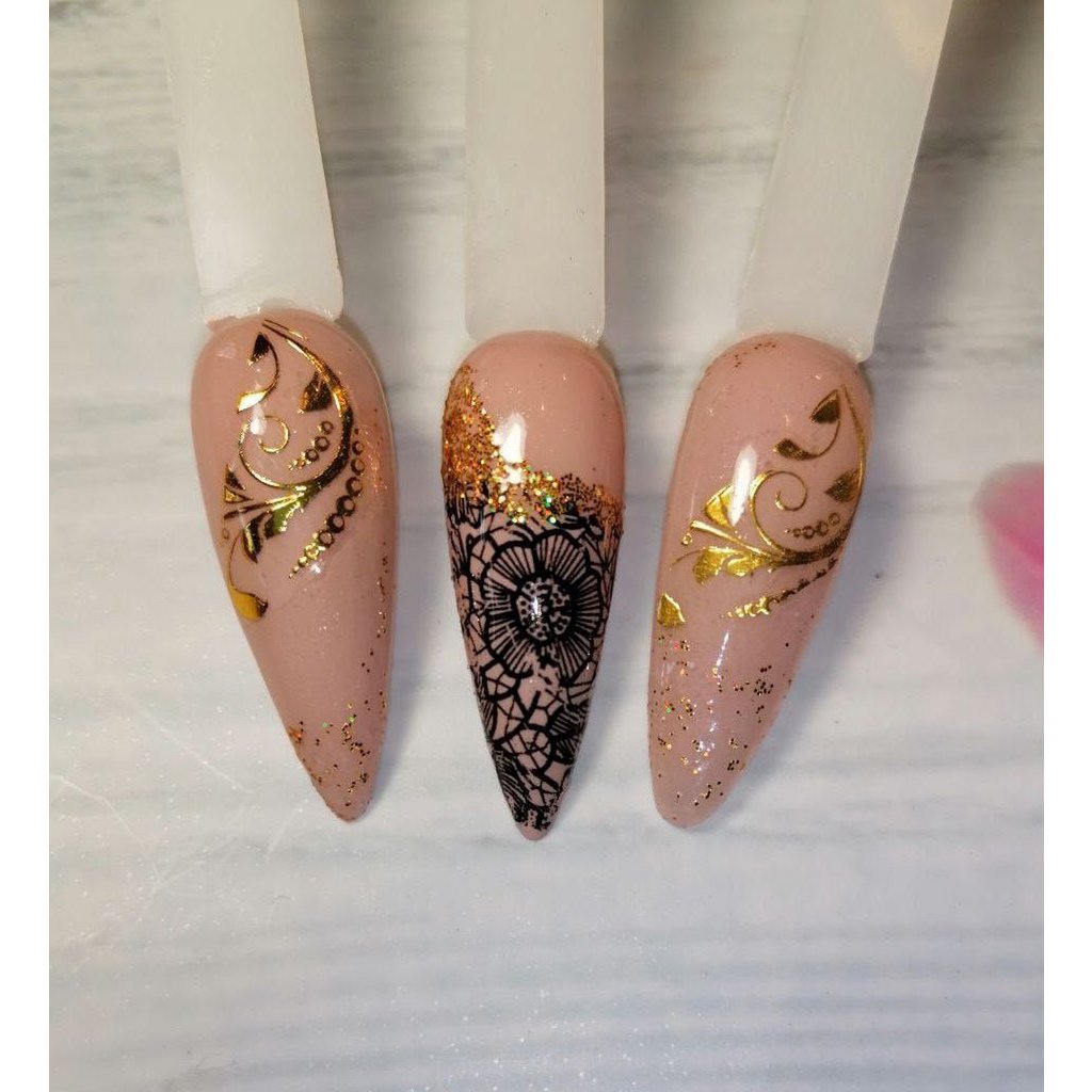 Gold pattern stickers