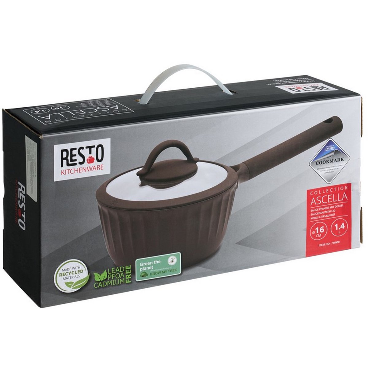 RESTO 94000 Ascella Pentola con coperchio - 1,4 Litri - Rotonda Ø16