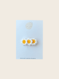 Hårspænde Soft Flowers - Hvid