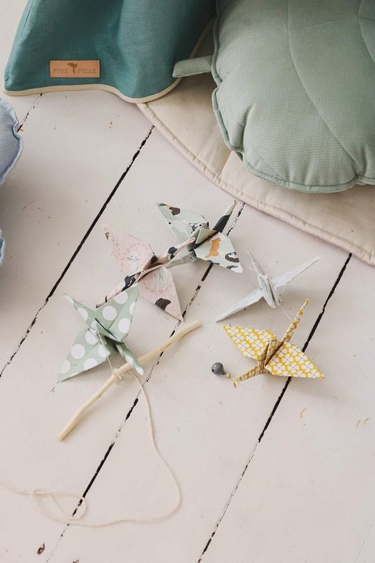 “White” Origami Nursery Mobile
