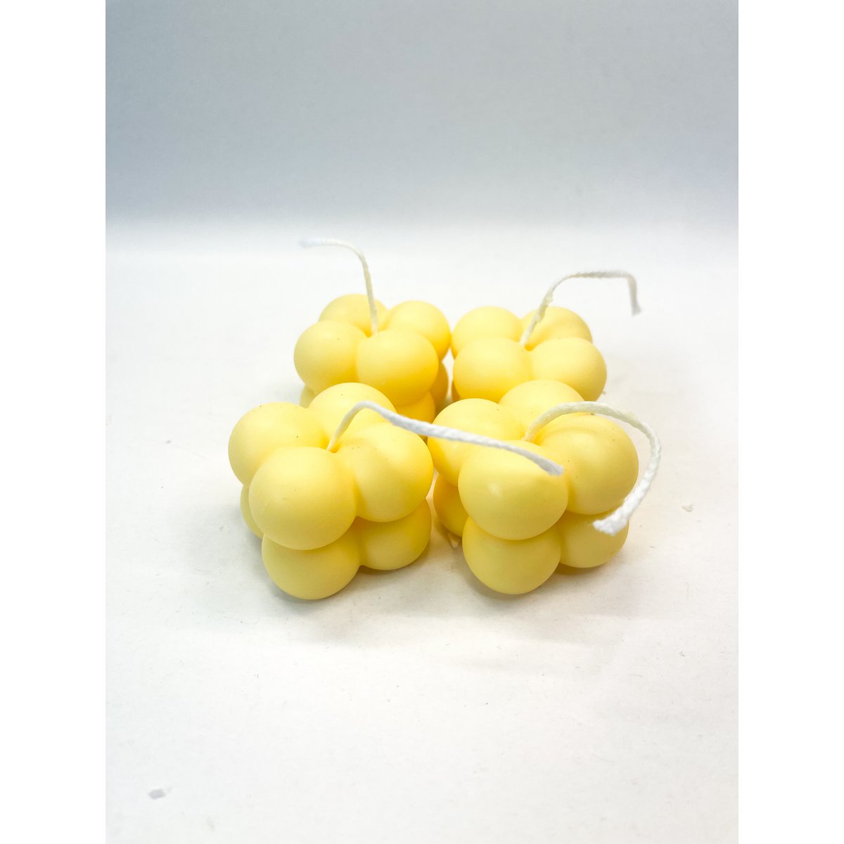 Bubble Candle Dark Pastel Yellow (small) - Small Dark Pastel Yellow Bubble Candle