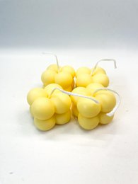 Bubble Candle Dark Pastel Yellow (small) - Small Dark Pastel Yellow Bubble Candle