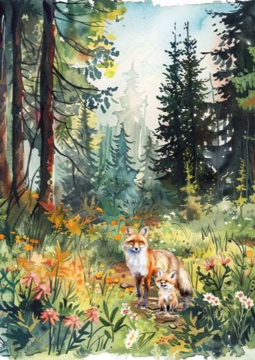 Nachhaltige Karte - im Wald