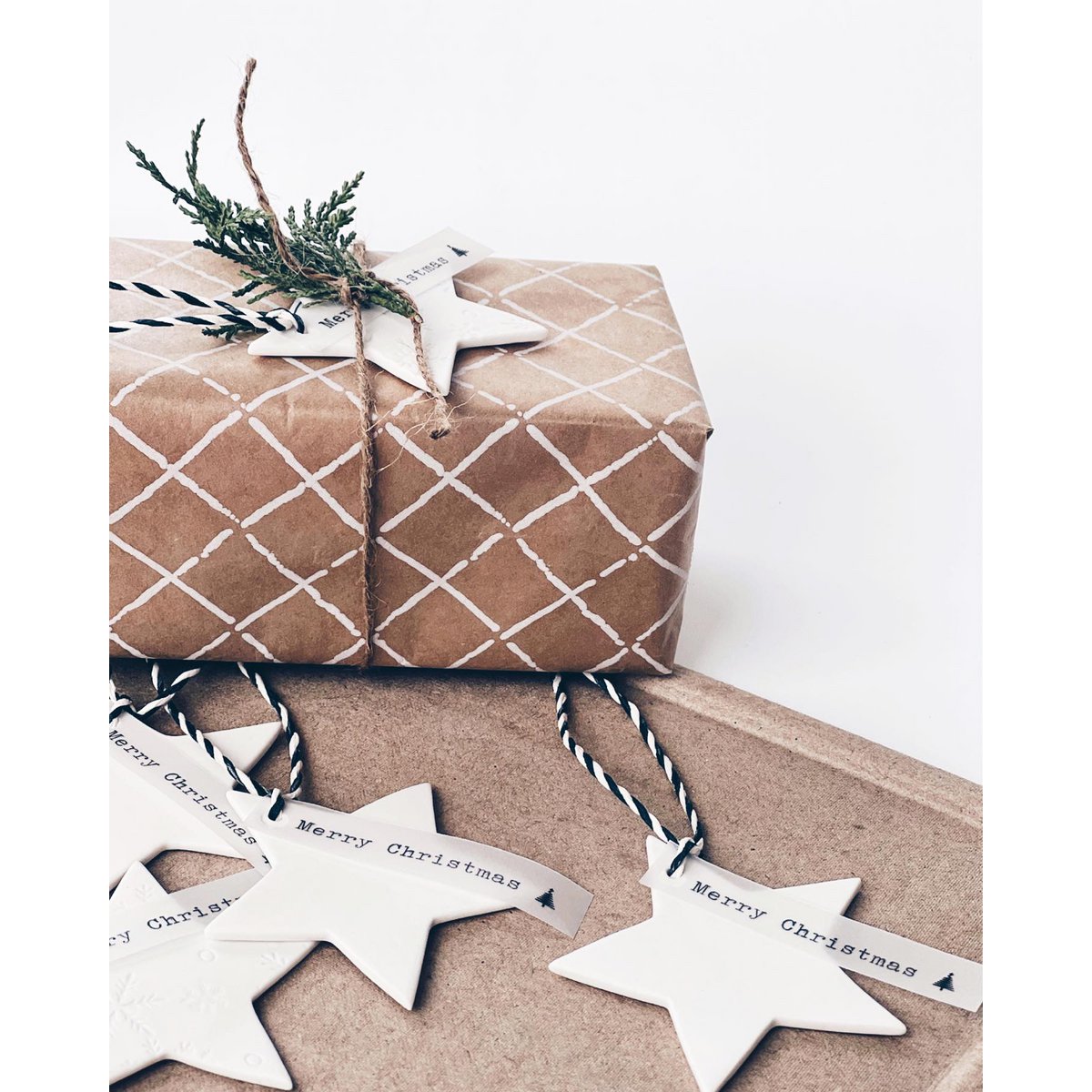 Geschenkanhänger Porzellanstern (VE=5)