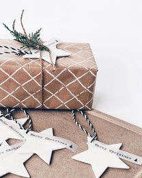 Geschenkanhänger Porzellanstern (VE=5)