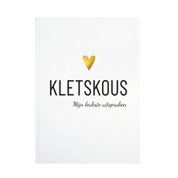 A kids' diary with the title "Chatterbox - My best sayings" featuring a heart-shaped logo and a minimalist design.