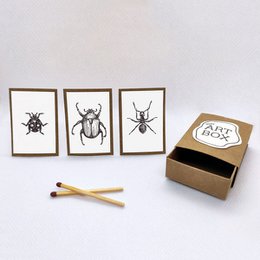 DIY Mini Art - Insekten (4 Stück)
