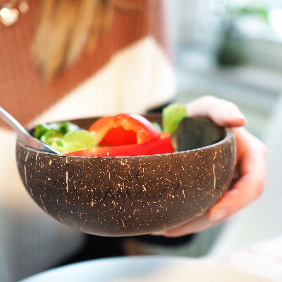 Coconut Bowl Set | 2 bowls and 2 spoons
