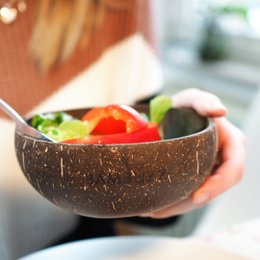 Kokoskål sæt | 2 skåle og 2 skeer