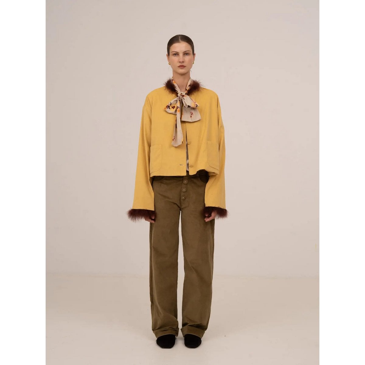 Pace Khaki Velvet Pants
