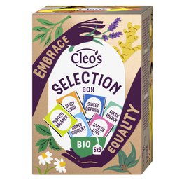 Cleo's Selection Box - Assortment of organic herbal teas, including chamomile, peppermint, and lavender.