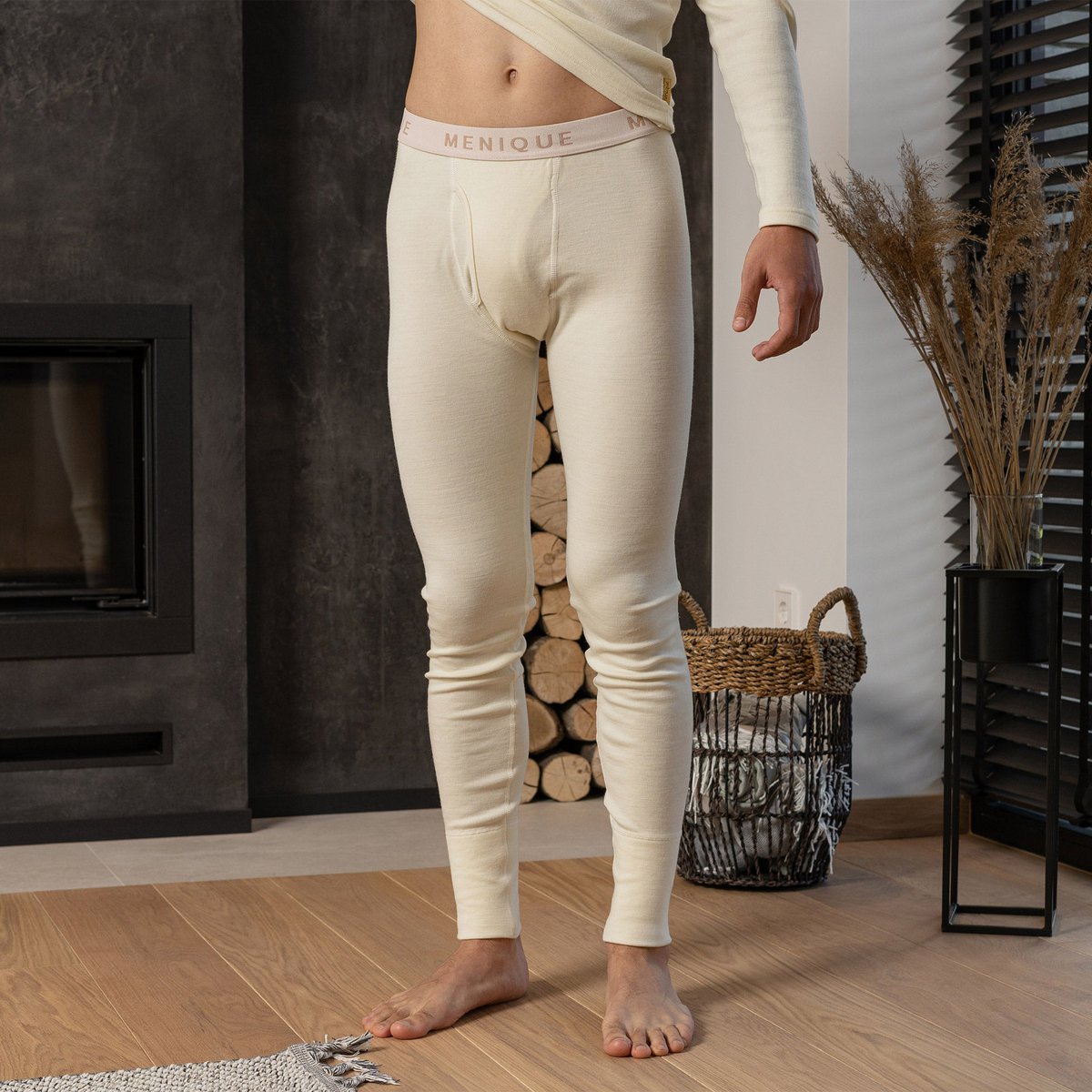 Men's 250 Merino 2-Piece Set of Long Sleeve & Bottom Rub Natural