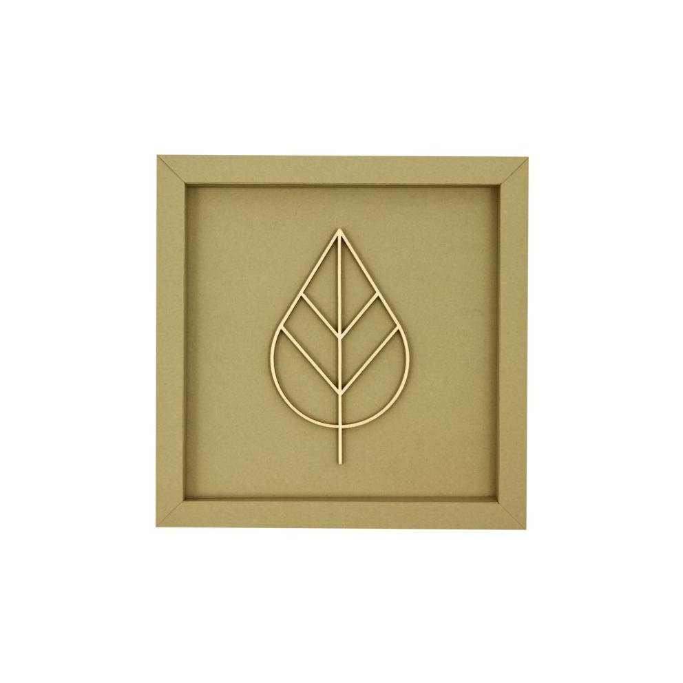 LEAF - frame card wood lettering magnet