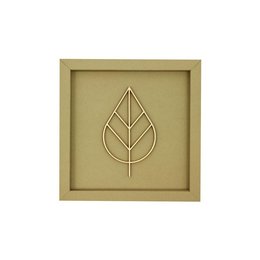 LEAF - frame card wood lettering magnet