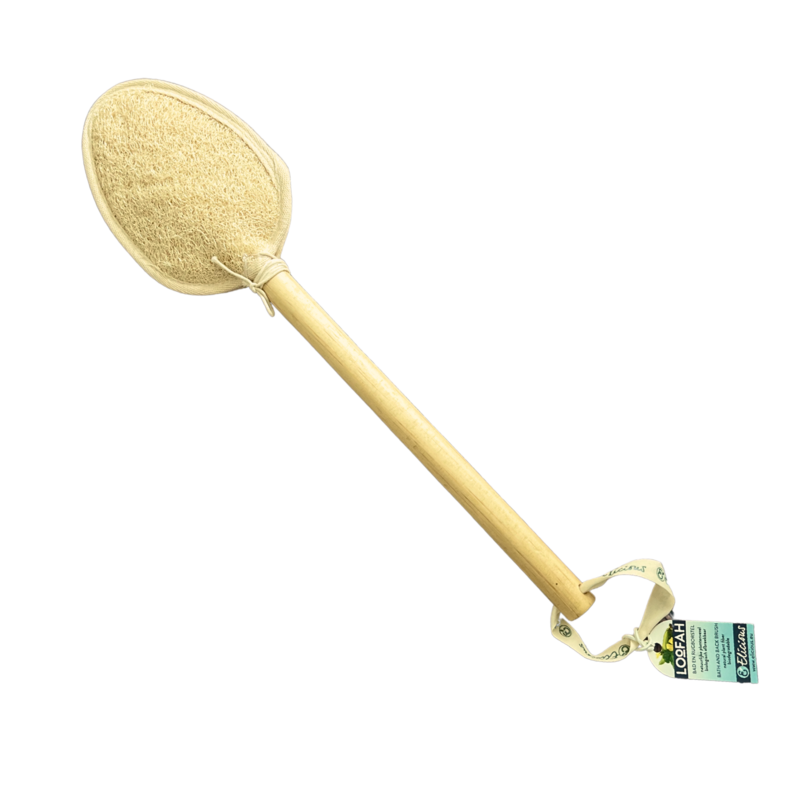 Loofah badebørste med træstamme